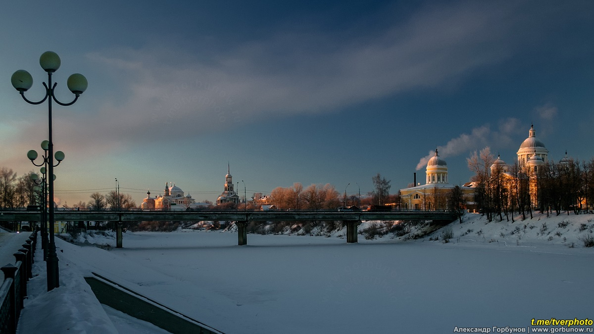 Морозный рассвет торжок январь зима