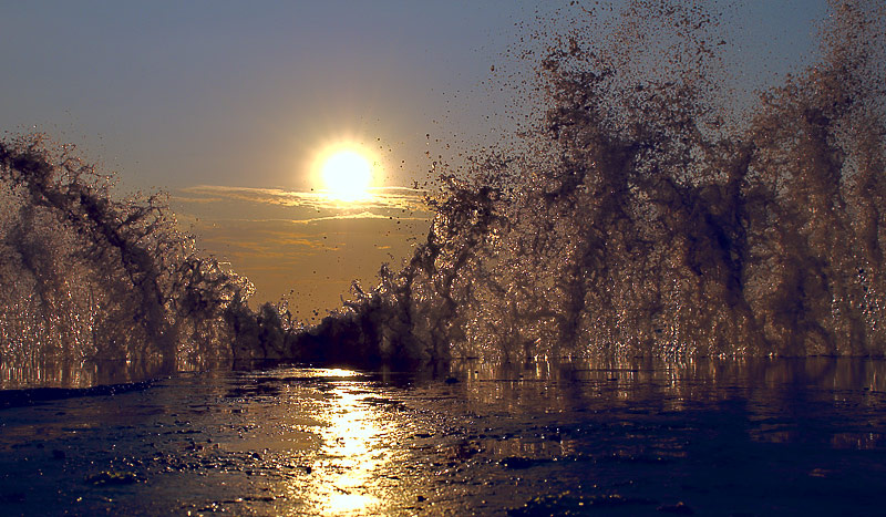 Взмах-взлет вода, солнце и камень