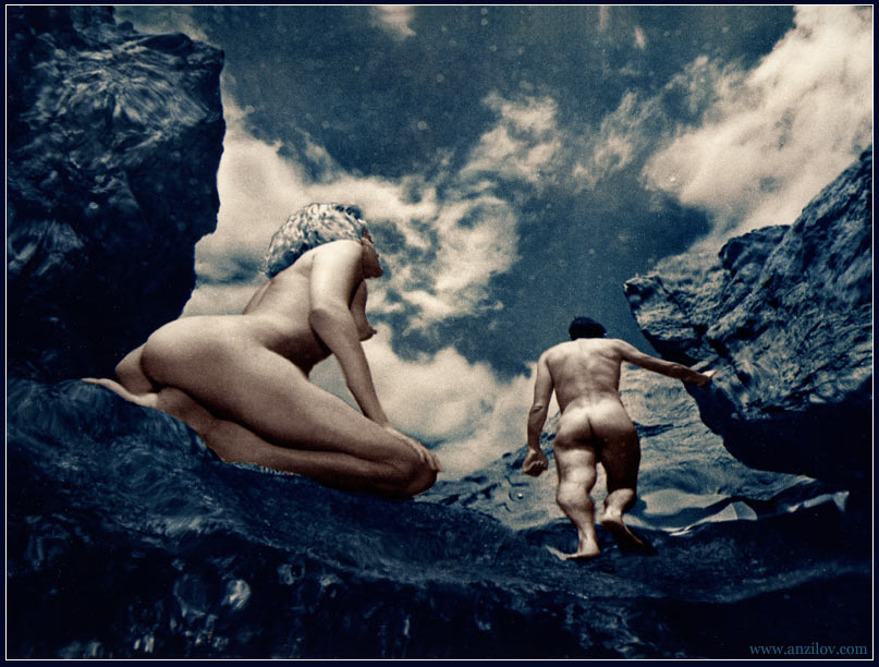 The man and the woman. Подводная фотография