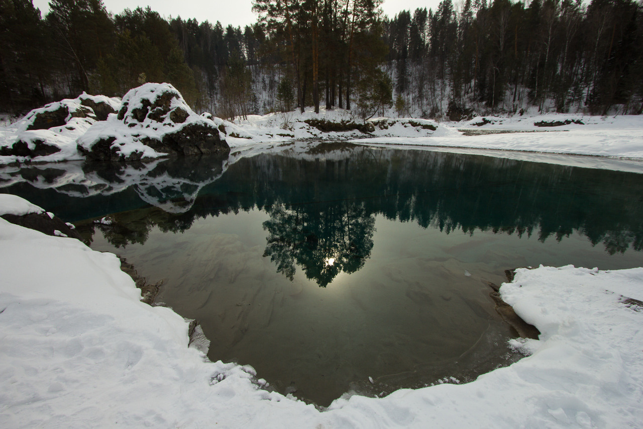 *** алтай зима катунь вода