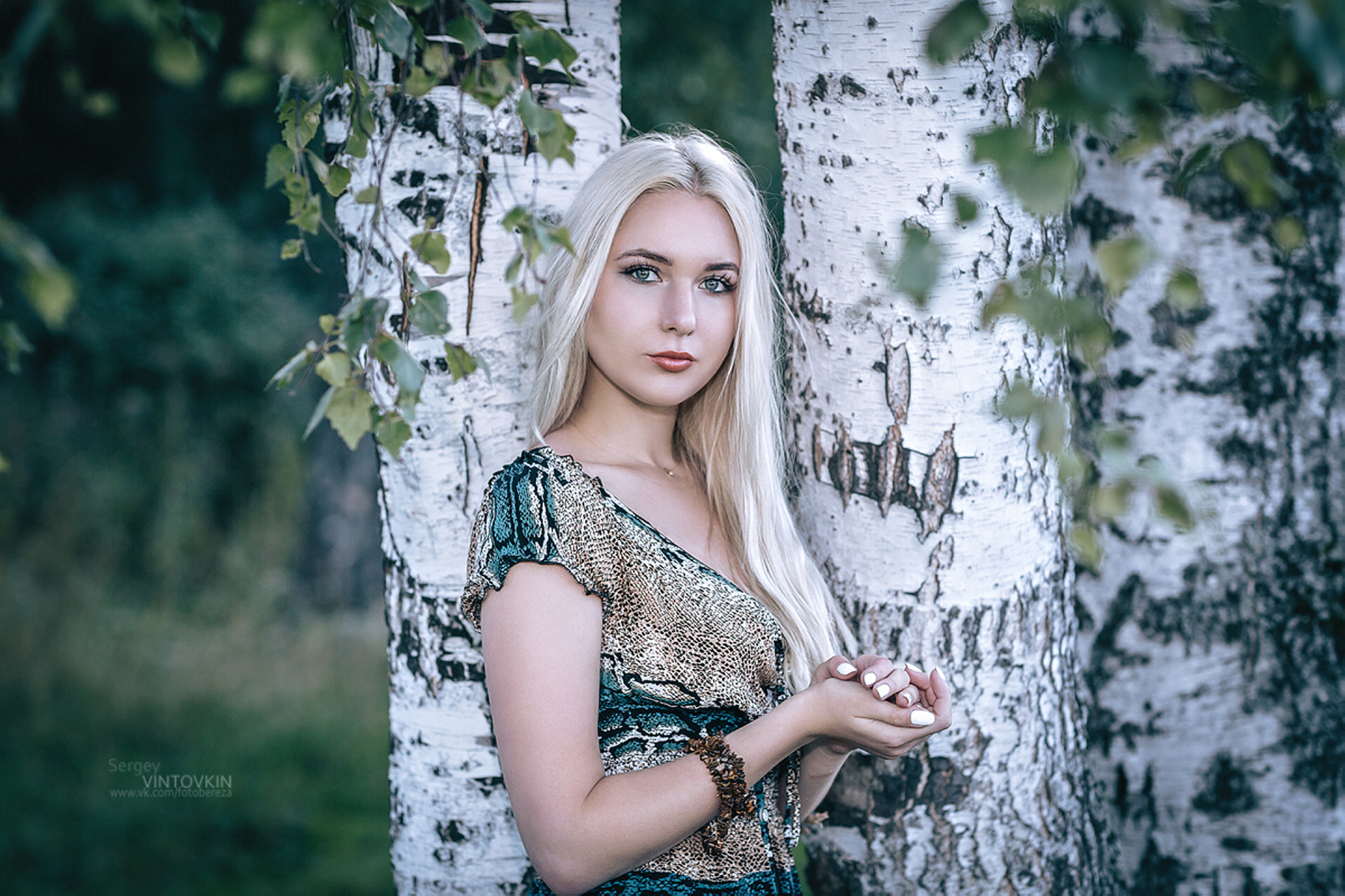 Девушка среди берез девушка лето березы модель фотомодель Рита Марго портрет красивая