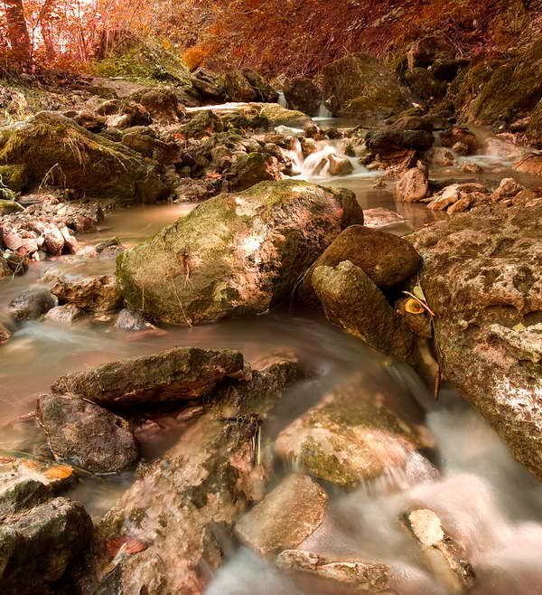 *** горная река, осень, камни, краски