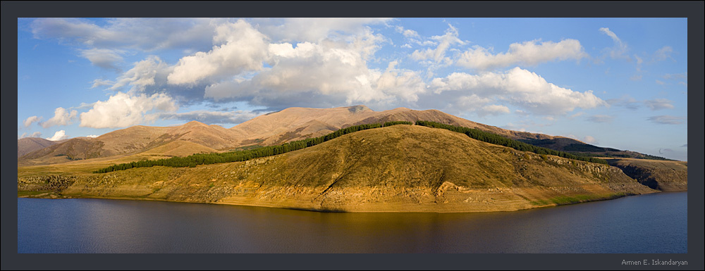 Aparan Reservoir Природа Армения Апаран горы озеро водохранилище панорама небо тучи