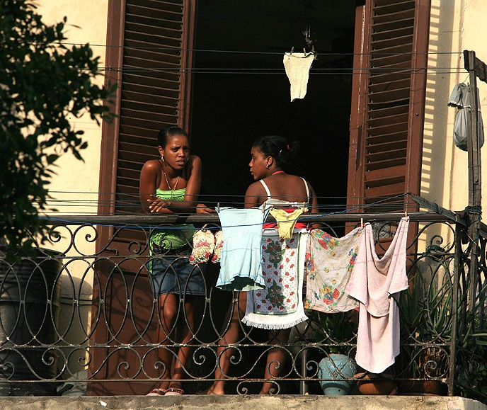 Балконы Гаваны Гавана, Куба, Havana, Kuba, люди, жизнь, балконы