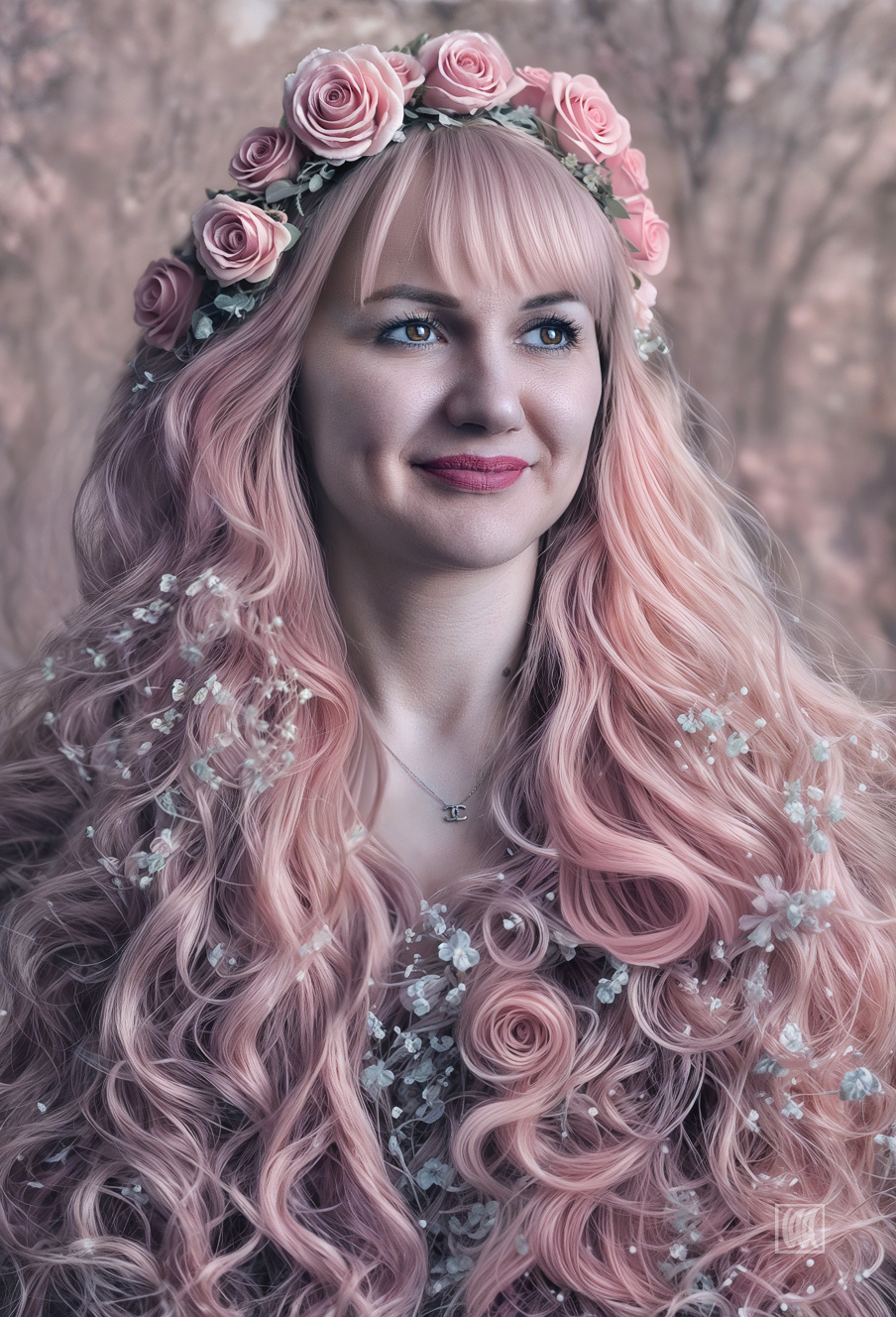 Spring makeup makeup spring весна взгляд глаза девушка макияж модель молодость ретушь студия улыбка фотосессия цветы венок розы