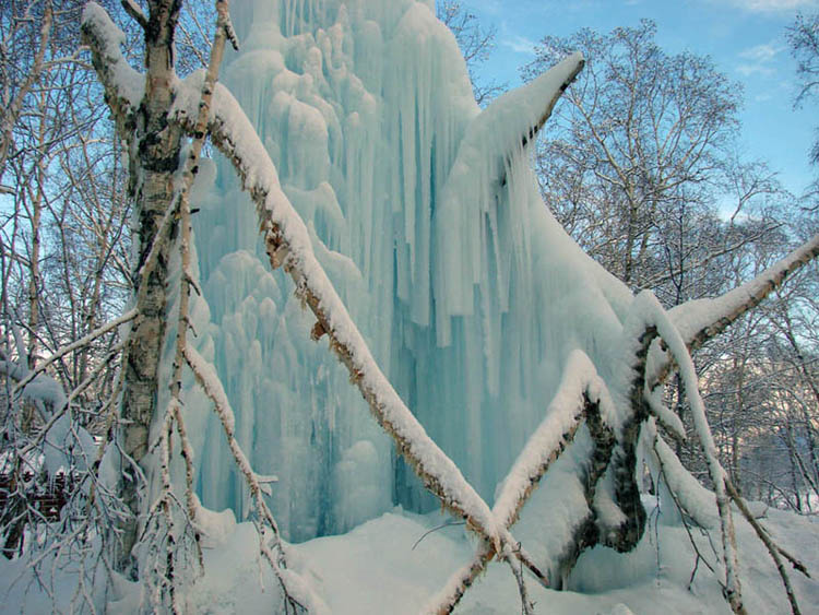 Лёд камчатка лёд вода снег мороз январь январь
