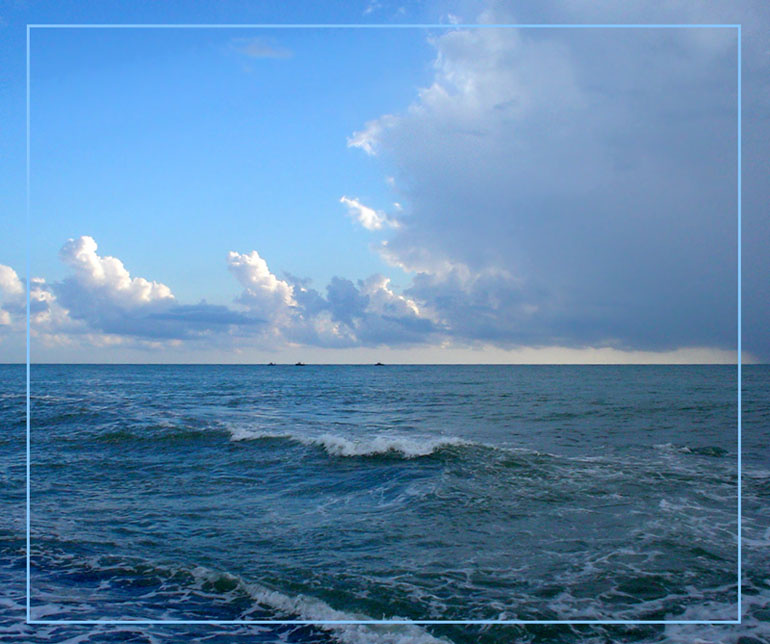 К перемене погоды море, тучи, облака