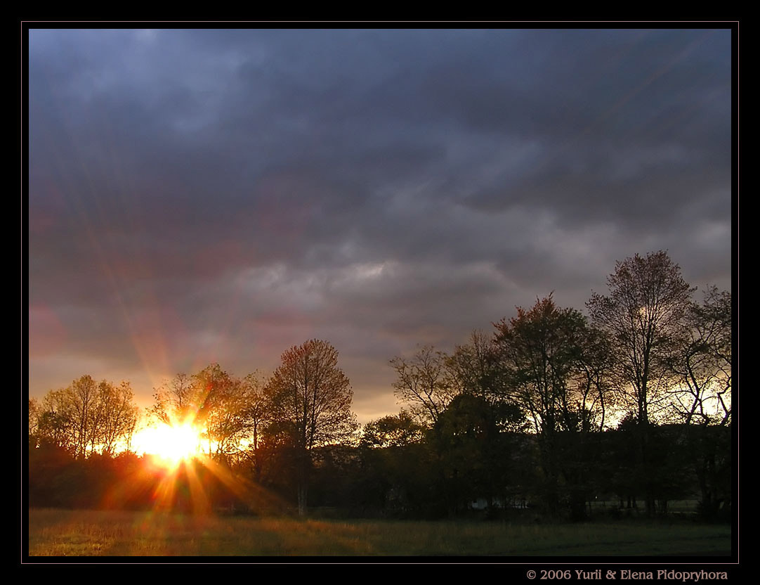 Here comes the Sun... пейзаж восход солнце лучи пасмурно Abby_Road The_Beatles