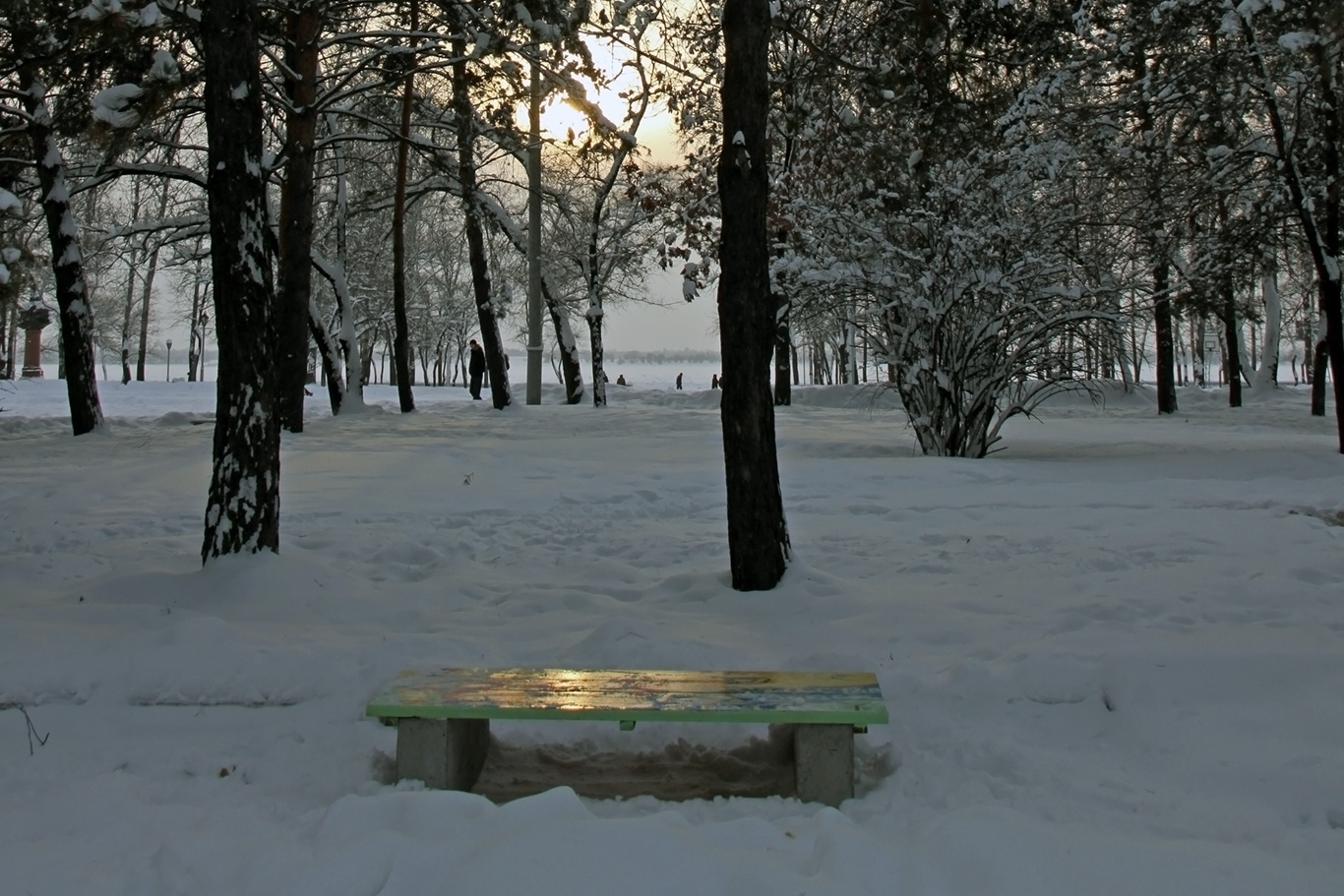 Зимний вечер. Солнышко присело... 