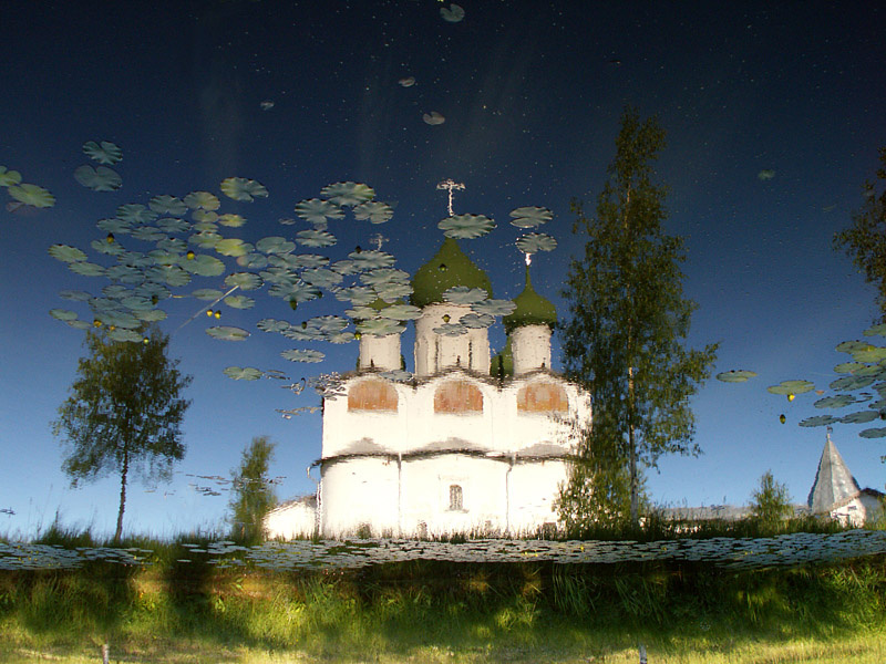 К истокам Вяжищи церковь пруд