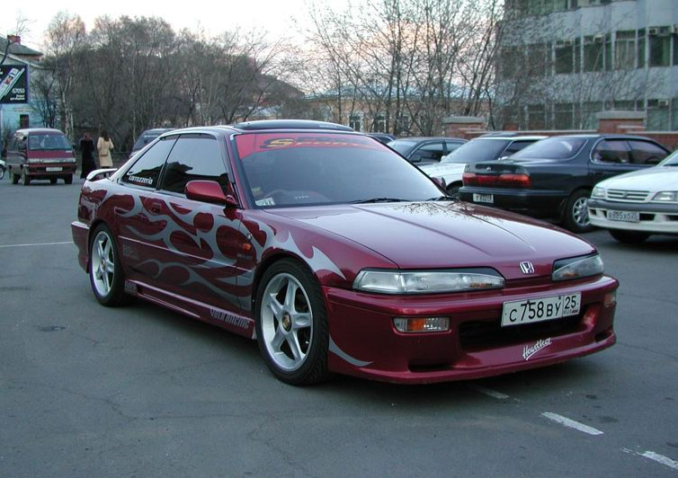 Гонка! Honda Integra гонка красивая машина тюнинг