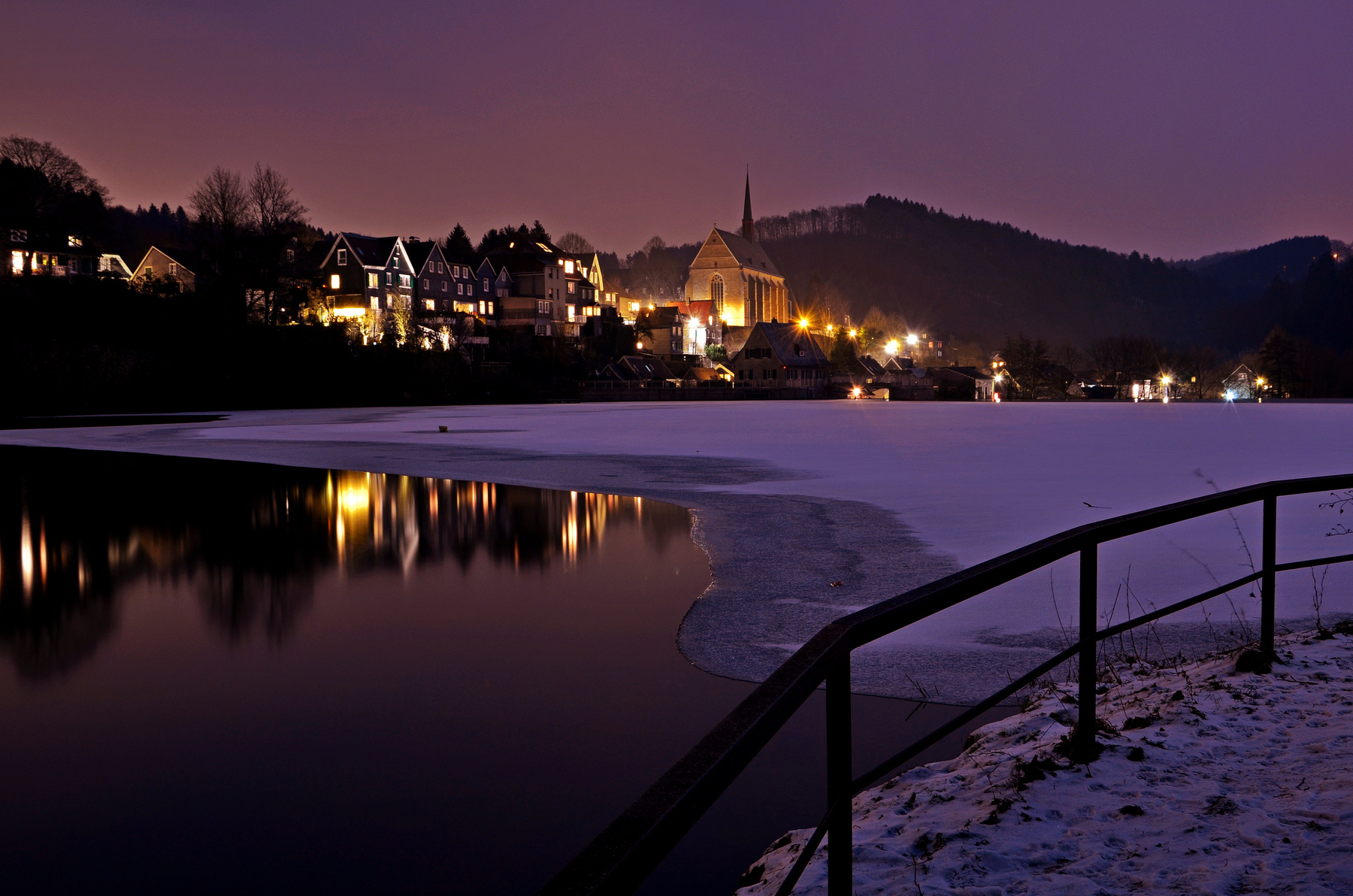 Stausee/Wuppertal-Beyenburg Winter 2013/Wuppertal City/Germany/Photo G. Nesterov 