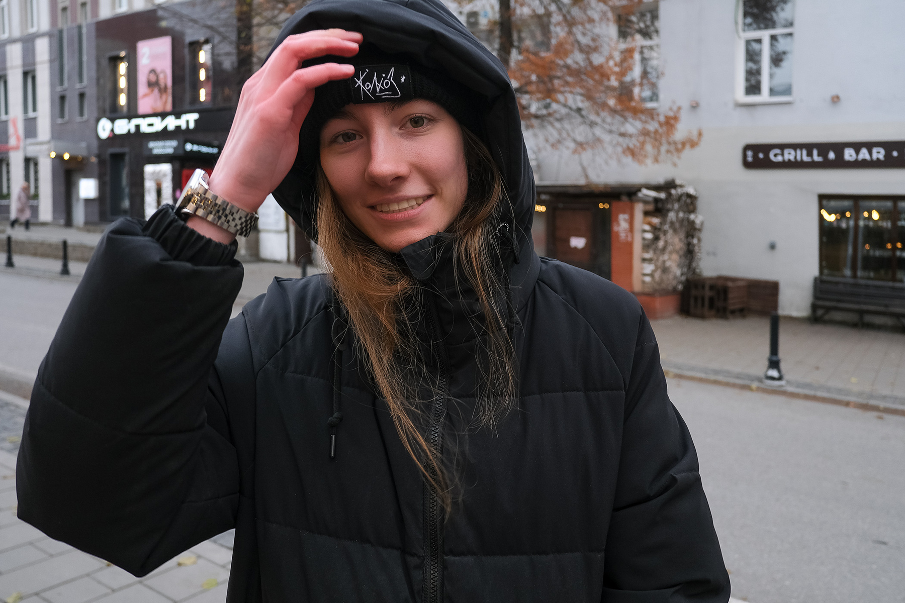Незнакомка... осень город улица люди