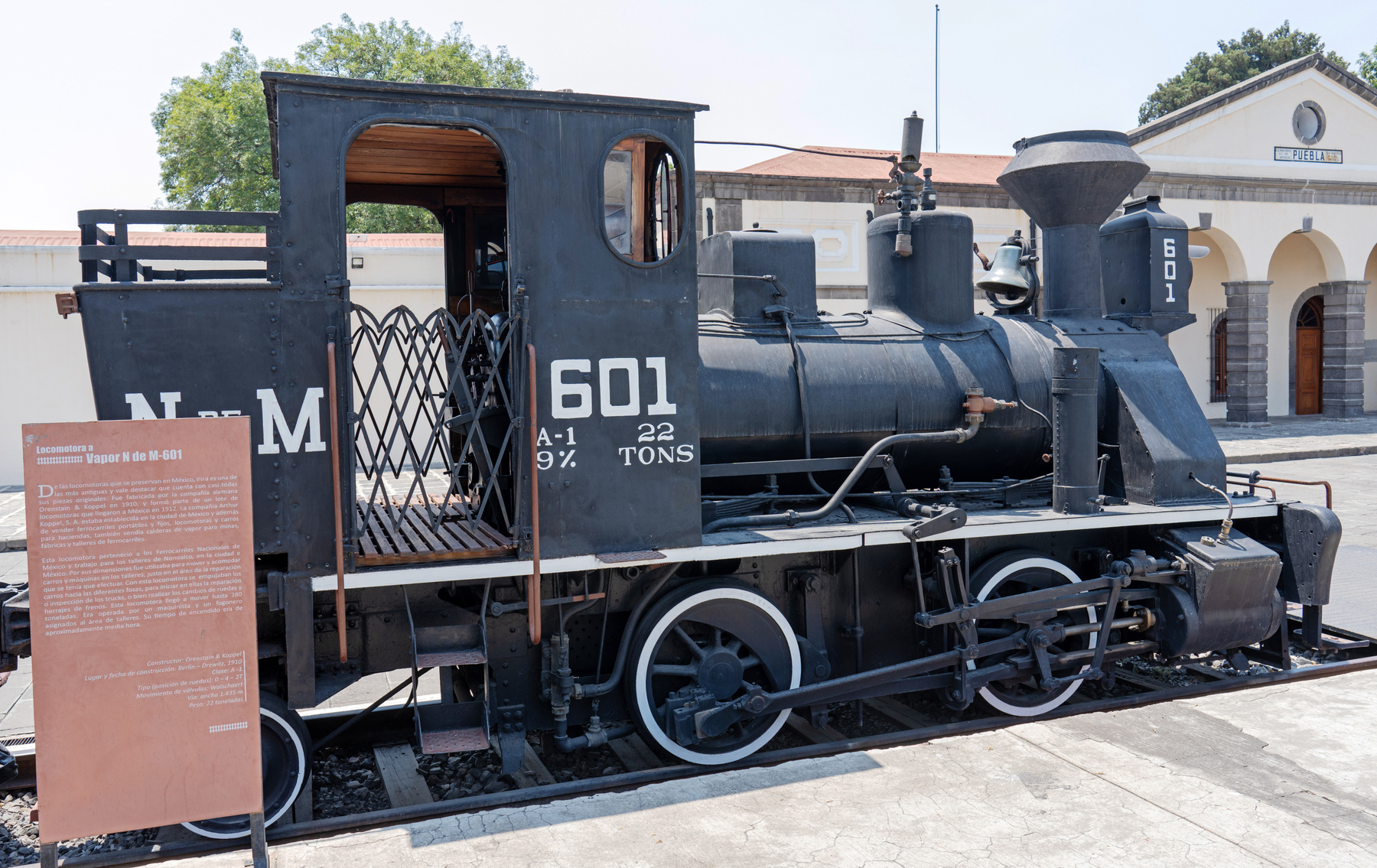 Locomotora a Vapor N de M-601 Мексика музей паровоз