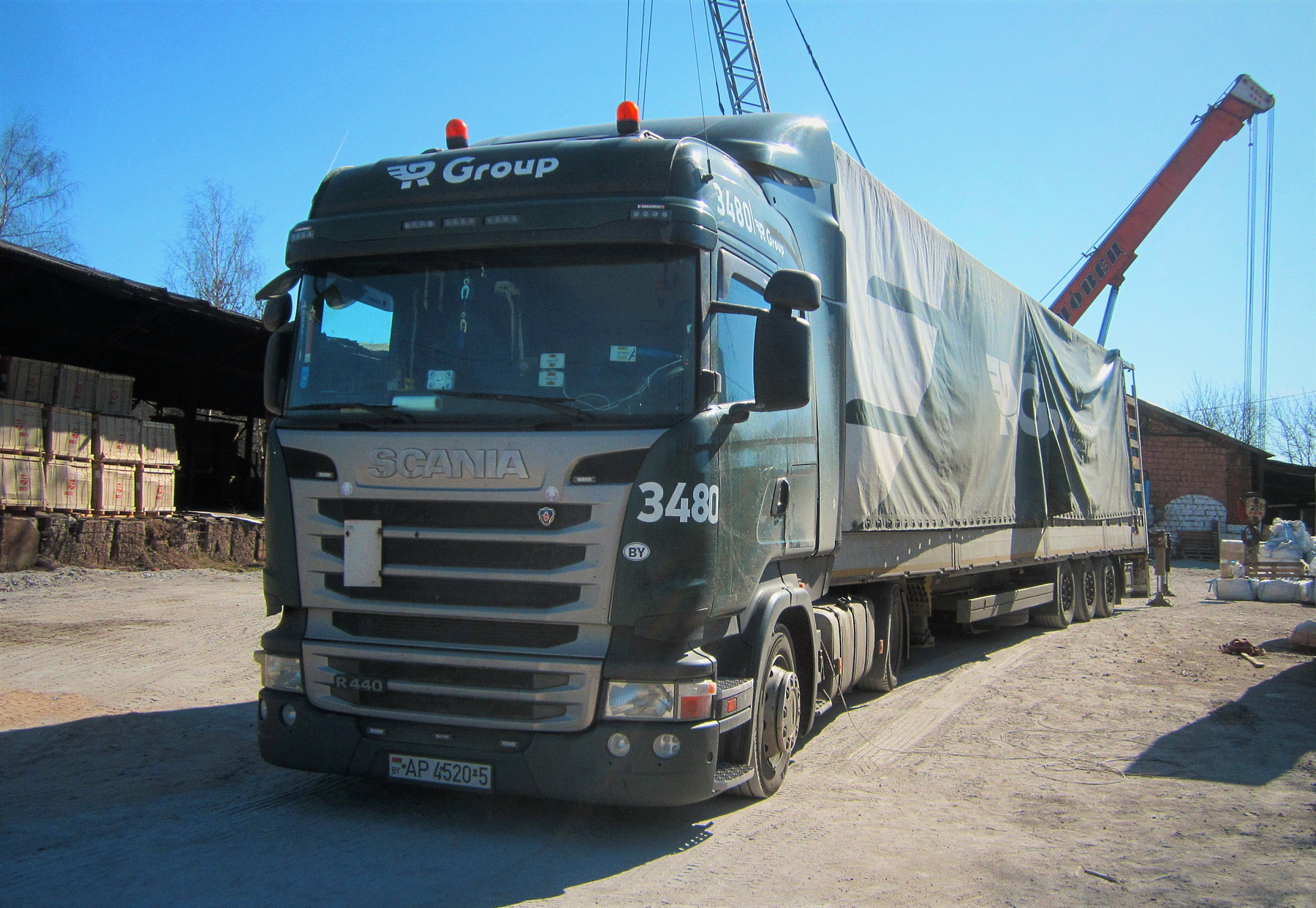 SCANIA SCANIA авто тягач завод склад весна