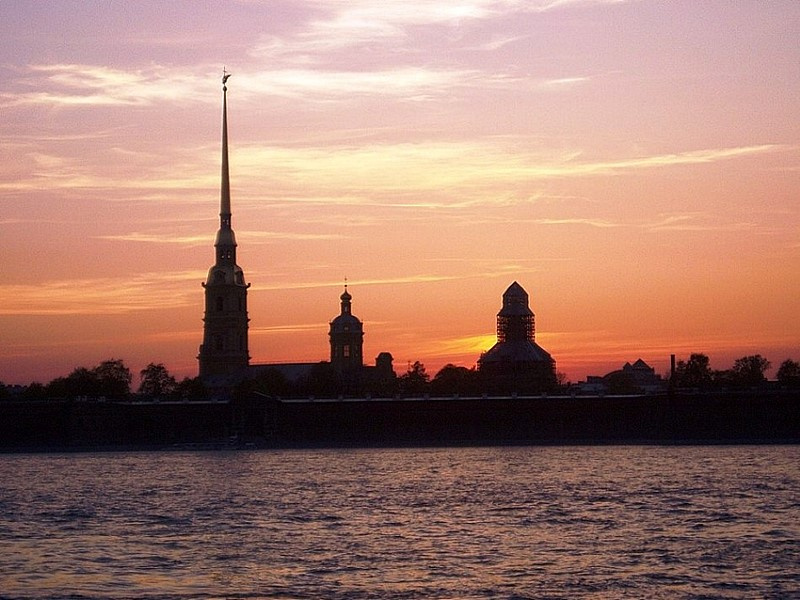 Старая Крепость Петербург Петропавловка Закат