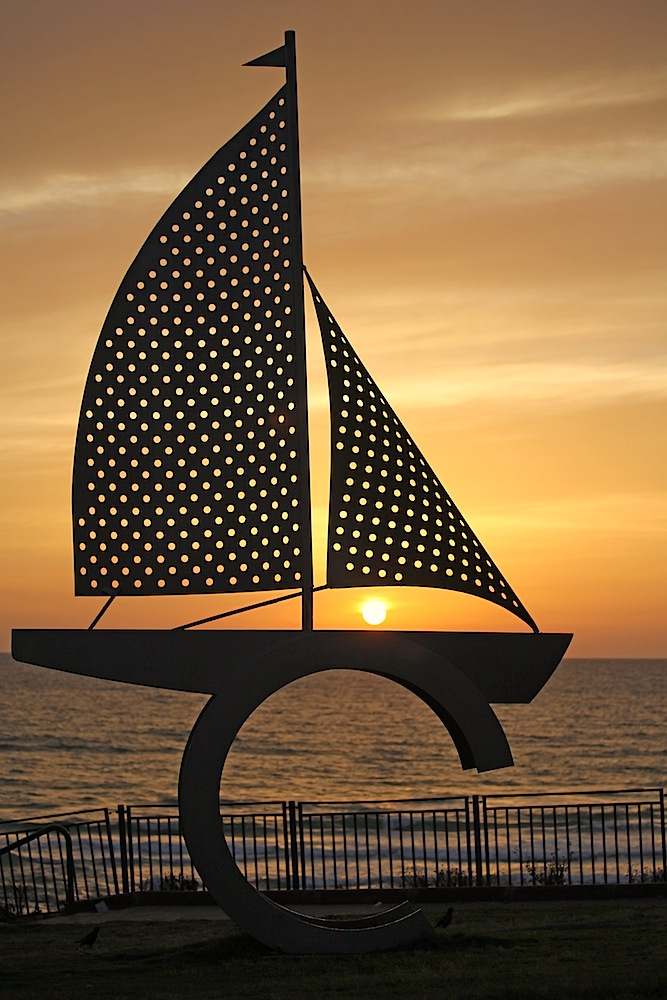 Графика в закате пейзаж, море, закат, графика