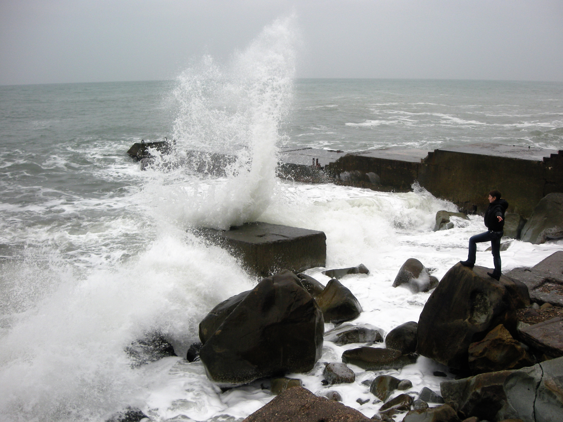 коварное зимнее море море, волны