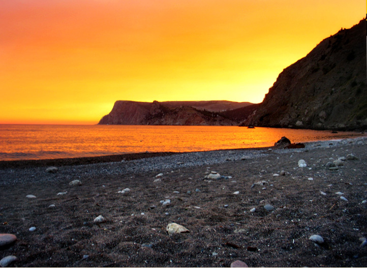 На Марсе Крым, закат, море