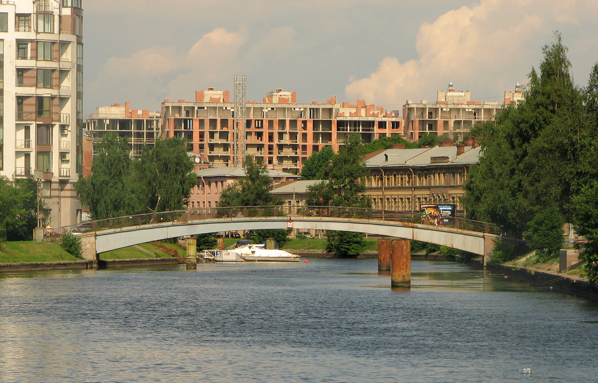 4-й Ждановский мост Мост Петербург Ждановка река
