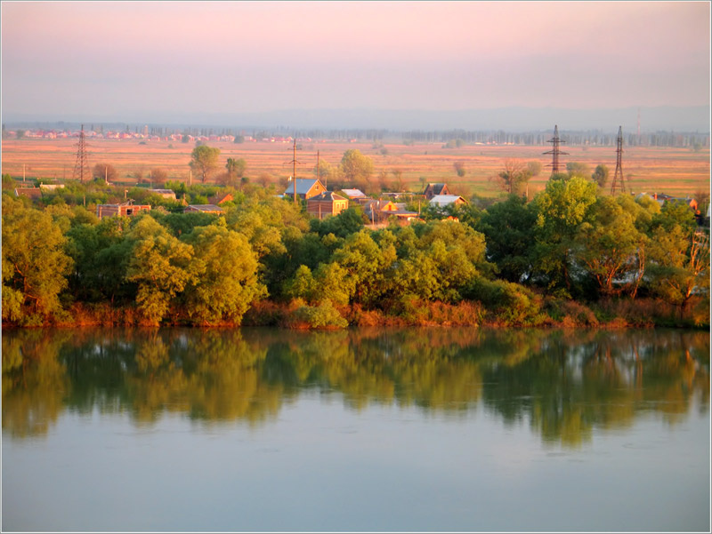 сельский пейзаж пейзаж вечер Кубань evening sunset