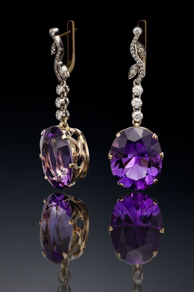 Ювелирный постер. Diamond Jewelry. Фотосъемка ювелирных изделий с бриллиантами и драгоценными камнями. Jewellery Photography  Pryanechnikov Прянечников аметисты Ватиха бриллианты Precious Gems 