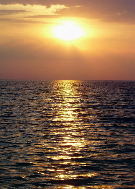 закат закат море