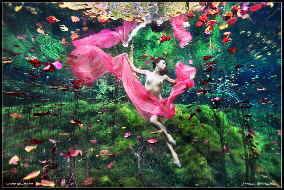 О русалках III... ( подводное фото ) Aktun Ha Anatoly Beloshchin underwater nude fashion