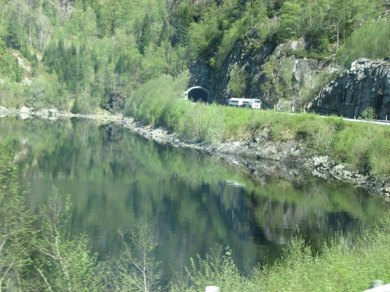 Вьезд в тоннель Норвегия, тоннель