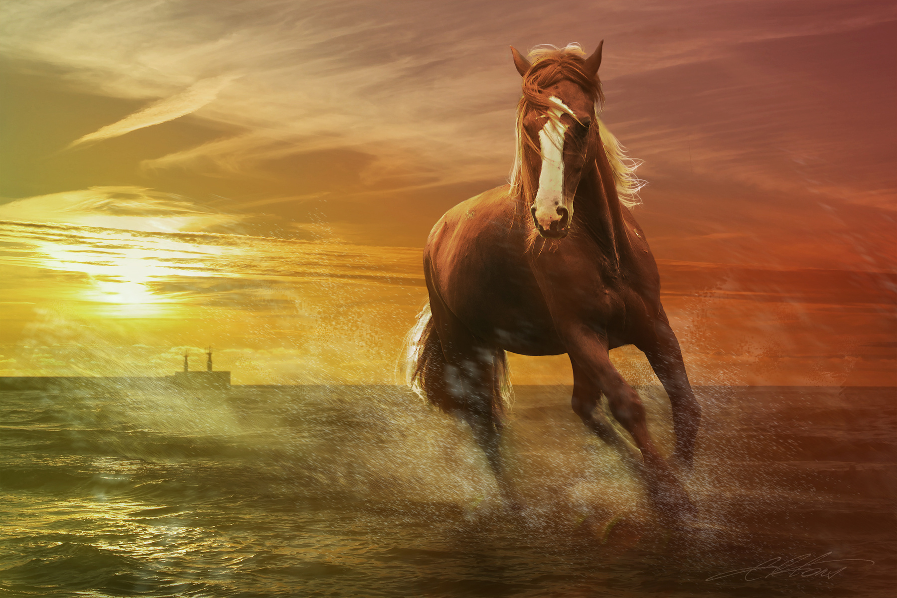Rembrant Race Digital Photo Art Horses Eltons Fantasies