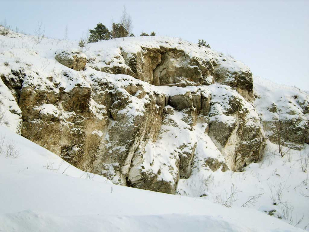 Кунгур гора скала зима камень