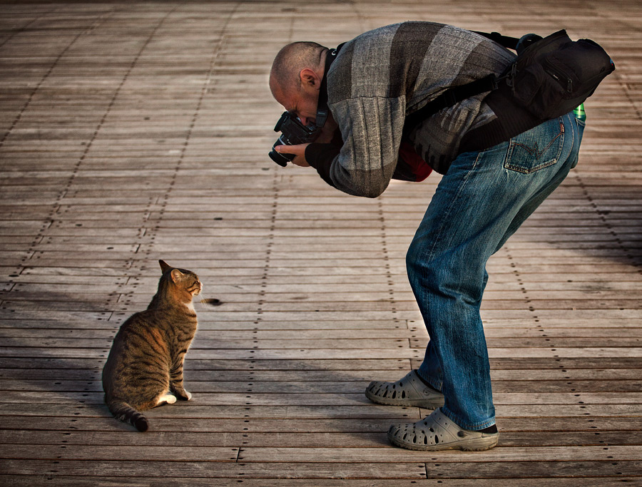 Photographer and model 