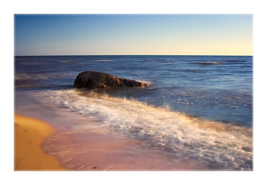 Steadiness камень море песок волна