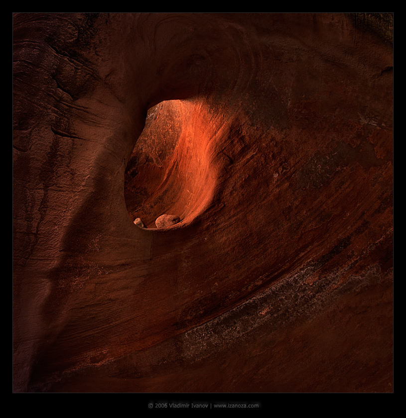 Оконце каньон оконце камни свет Paria River Utah US