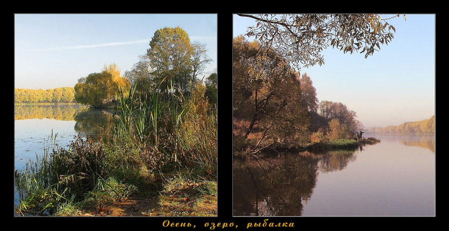 Осень, озеро, рыбалка озеро осень рыбалка