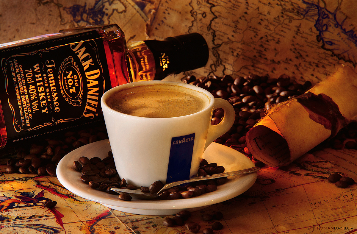 *** Кофе, Caffe, Сони, Sony, Зерна, Свиток, виски, Jack Daniels