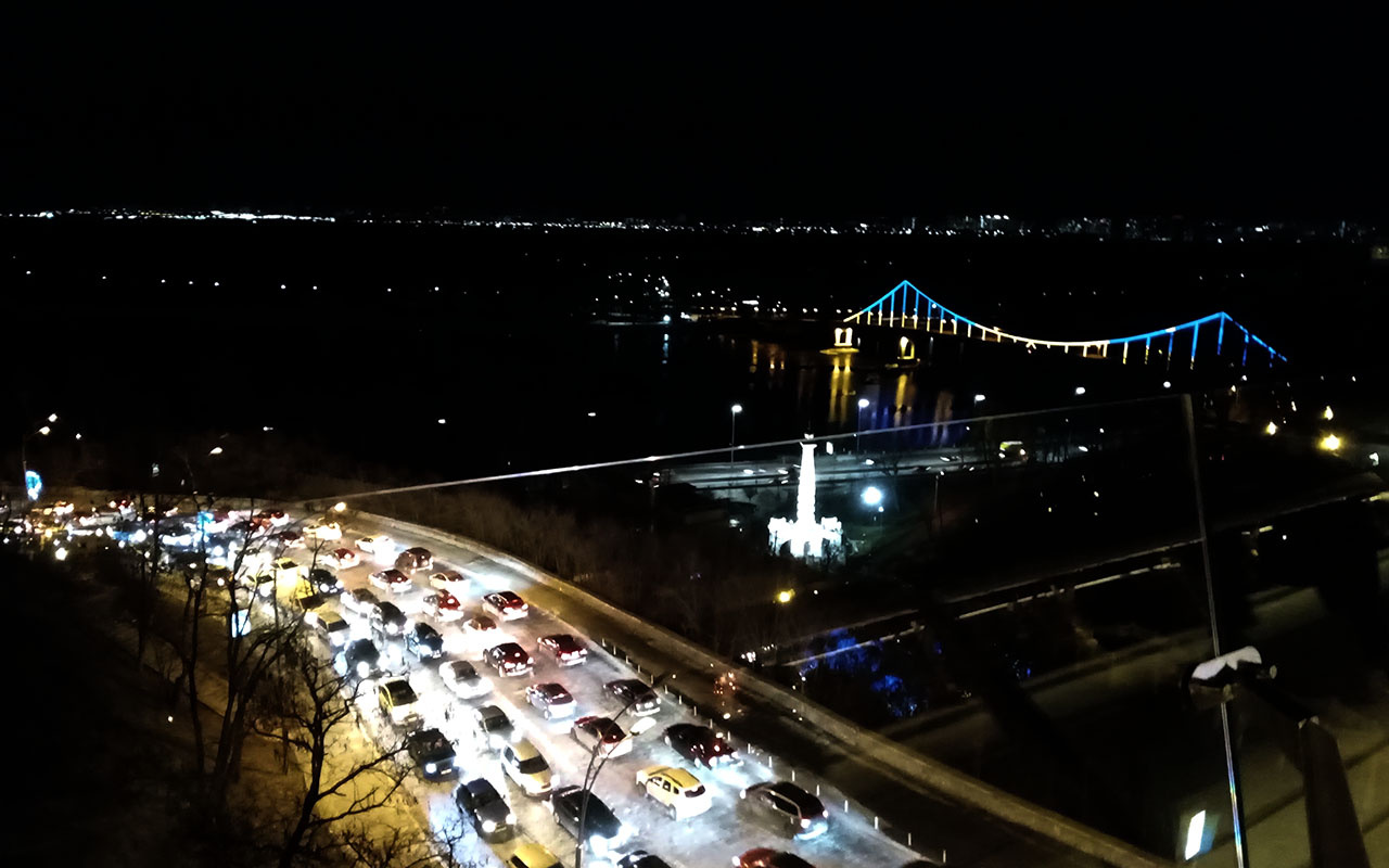 Киев. ночь город мост