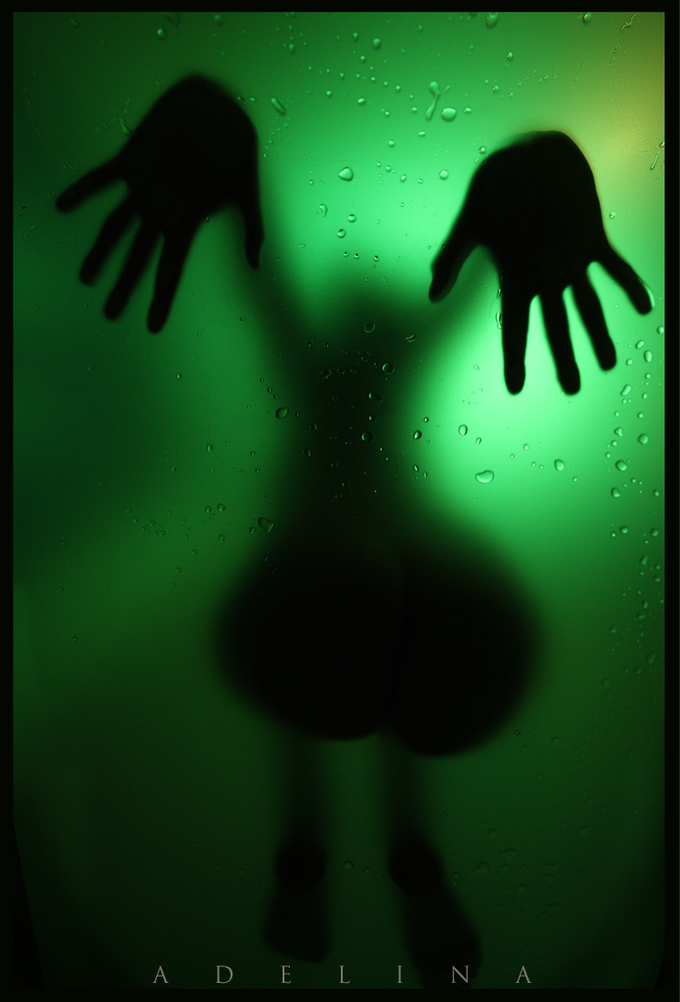 Green Reflexion силуэт, вода, стекло, зеленый