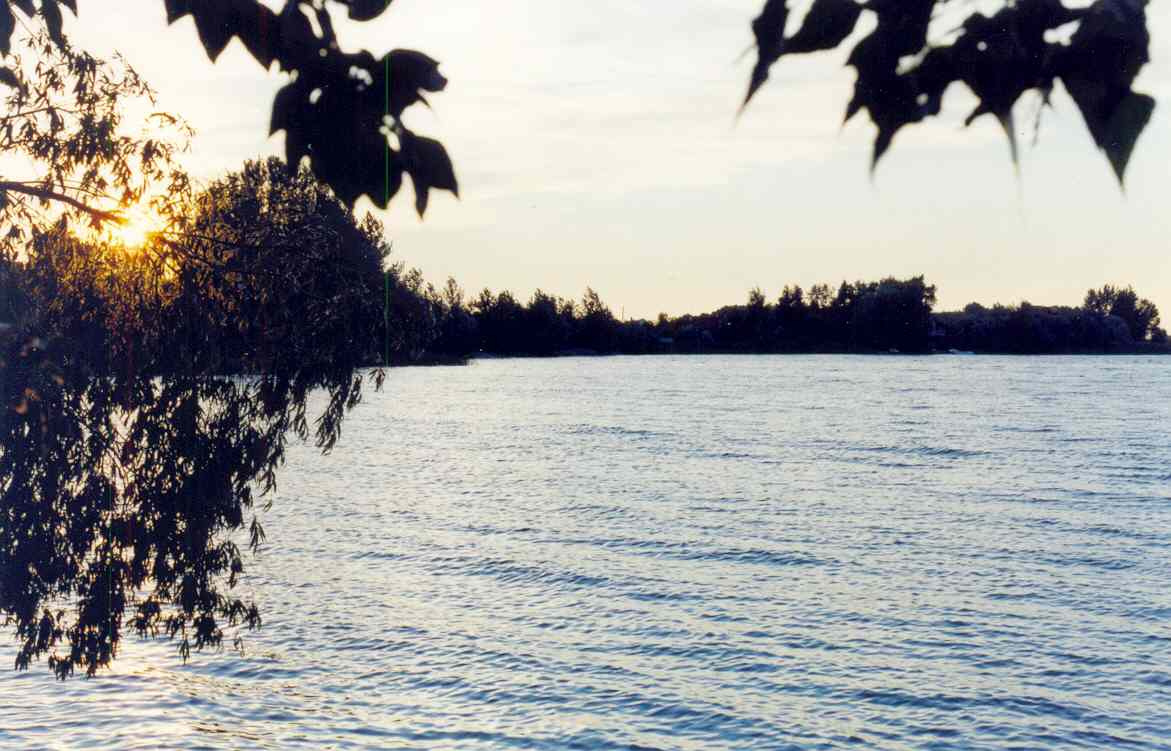 закат природа река закат