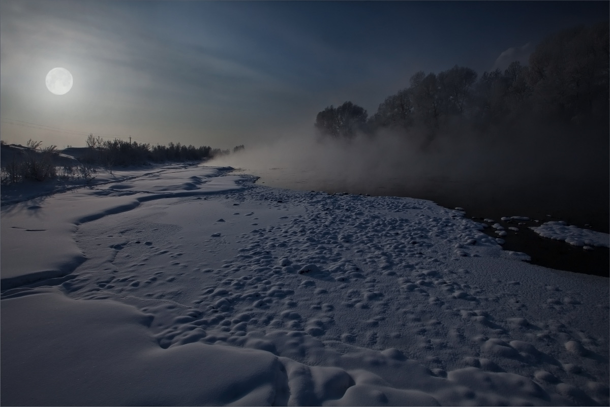 Лунная соната Луна, ночь, туман