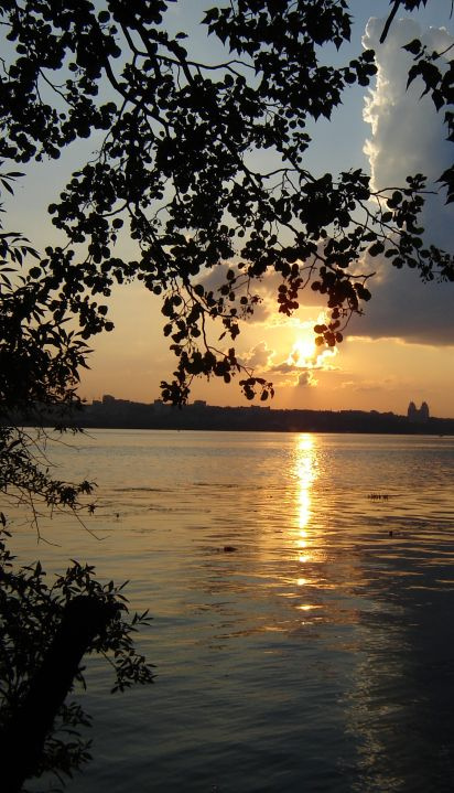 закат на Днепре солнце закат Днепр ВАУ