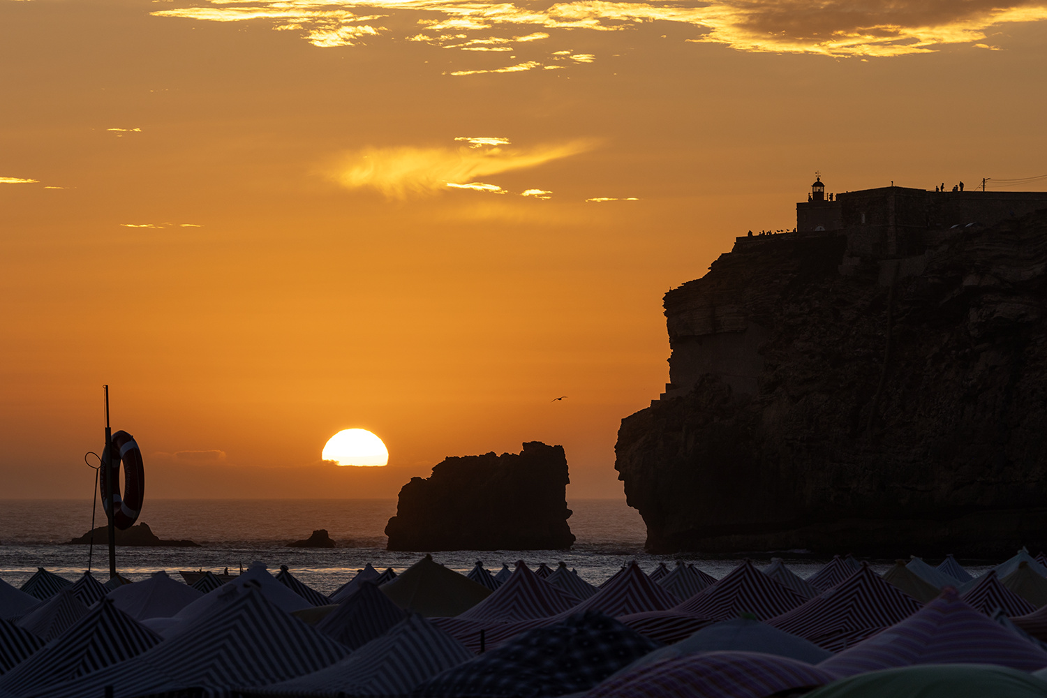 Nazare sunset Nazare Portugal sunset Canon lighthouse