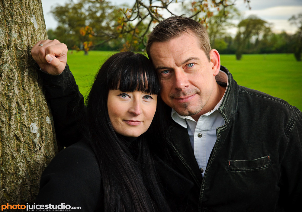 Maciek & Liza park, portrait, strobist,