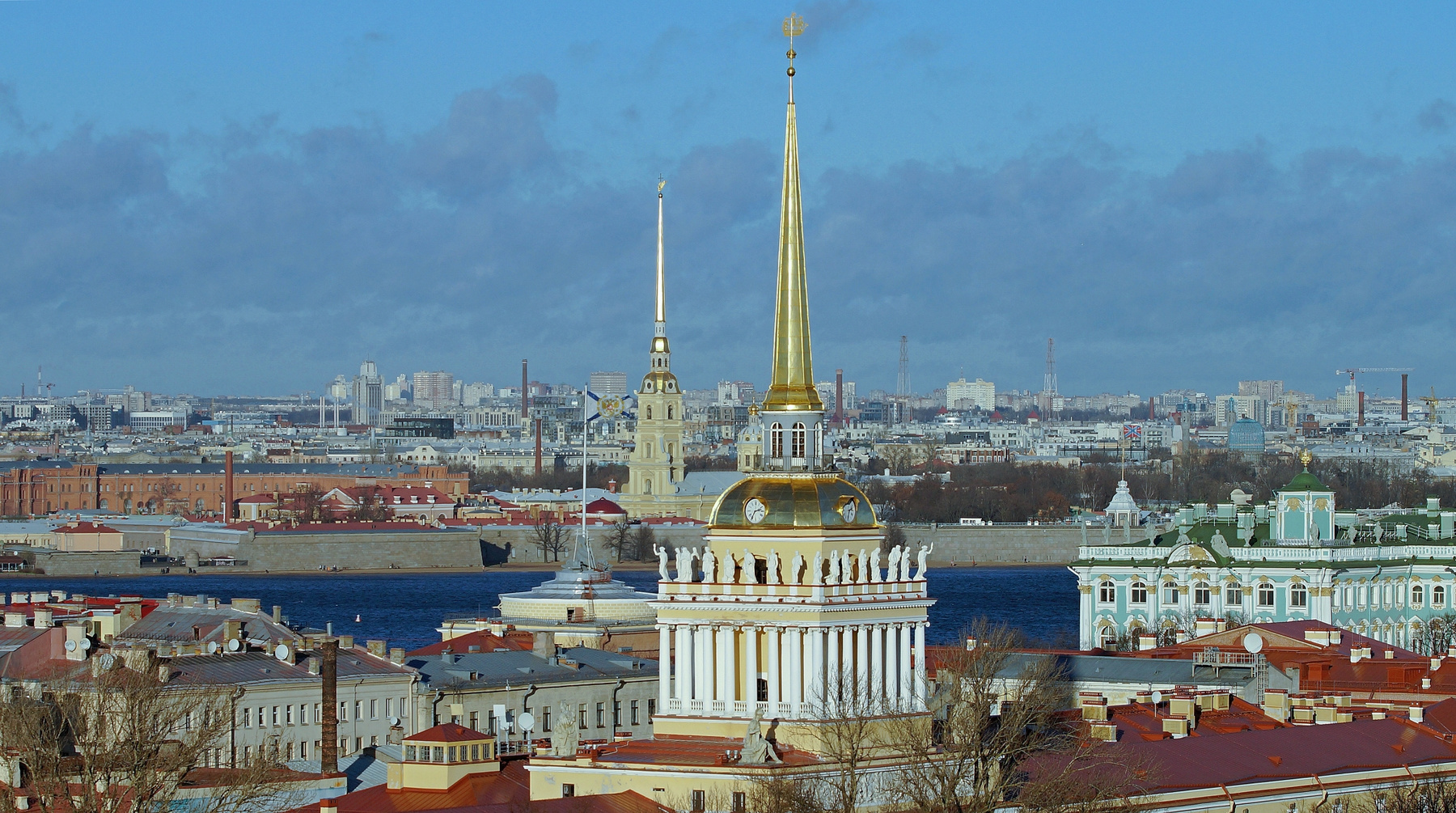 Достопримечательности Санкт-Петербурга Санкт-Петербург осень крыши Адмиралтейство