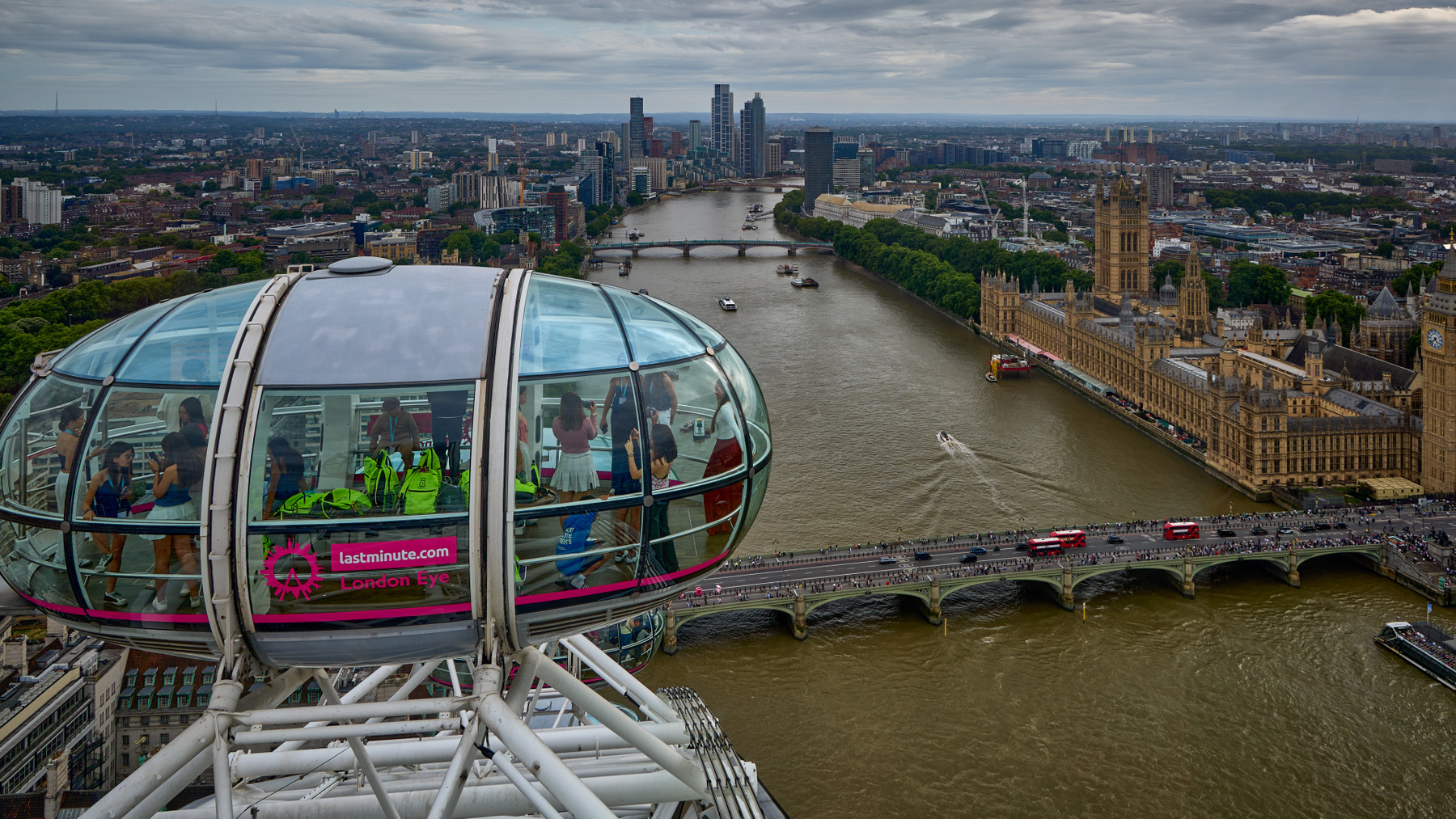Вид сверху... Британия Лондон London Eye