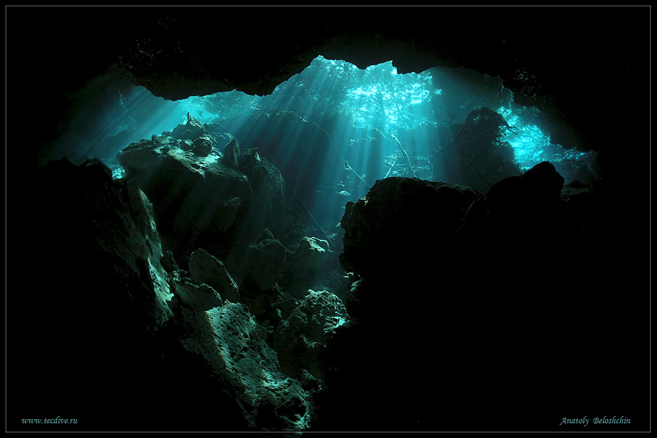 Chaс Mool  (подводное фото) Mexica underwater photo cave Chaс Mool Chak Anatoly Beloshchin Seacam Canon 5D Mark II