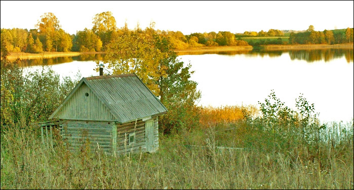 Осенняя осень озеро баня