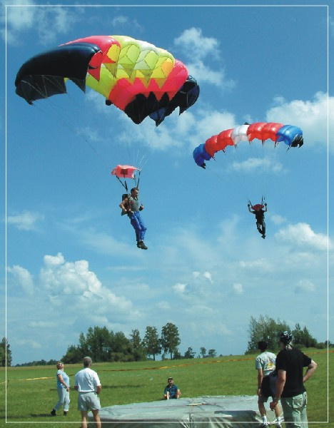 S vysoty skydive, dropzone