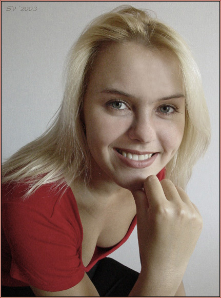 Black-red-blonde portrait black, red, blonde, portrait