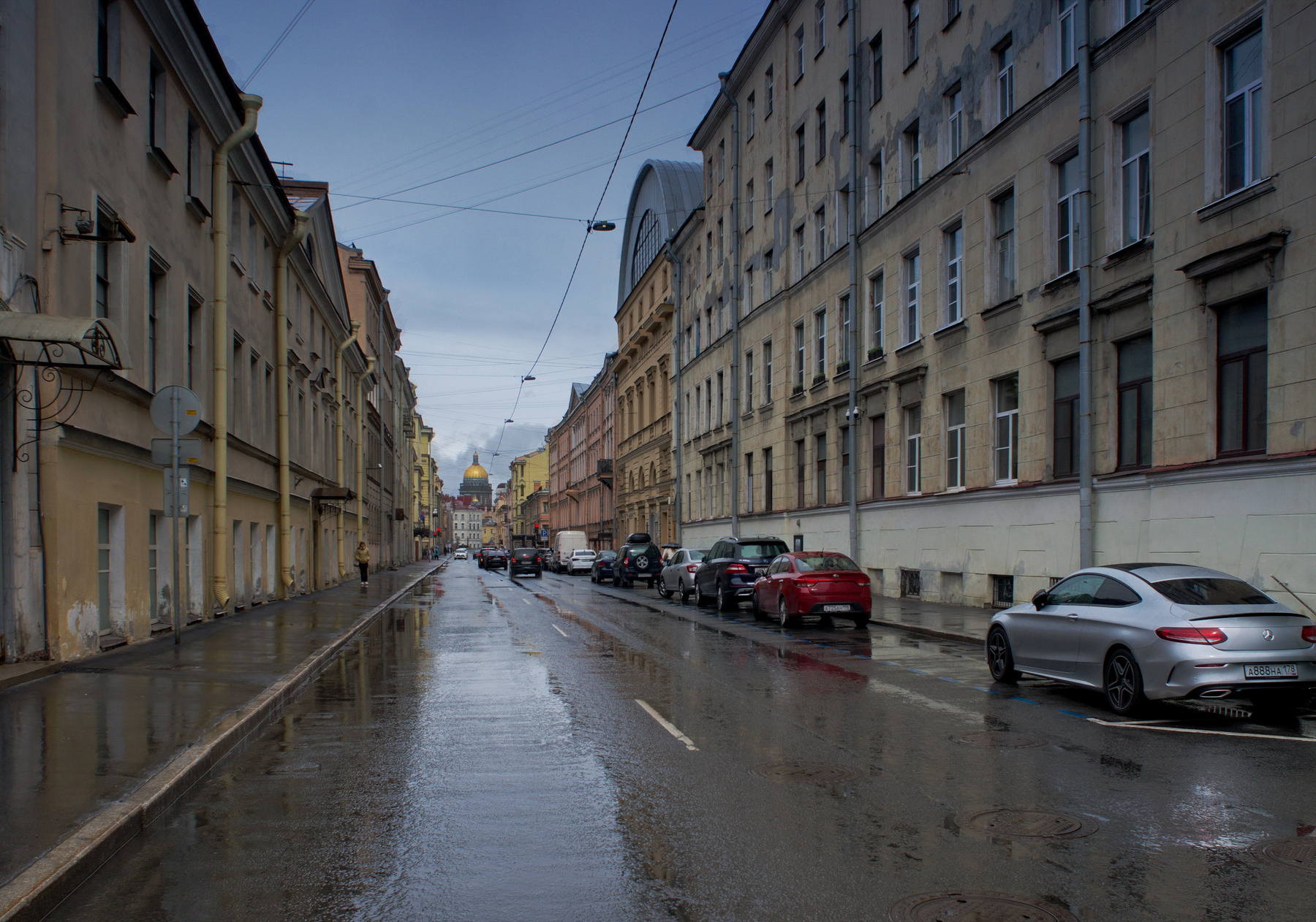 Дождливый город Петербург 8гр тепла